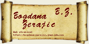Bogdana Žerajić vizit kartica